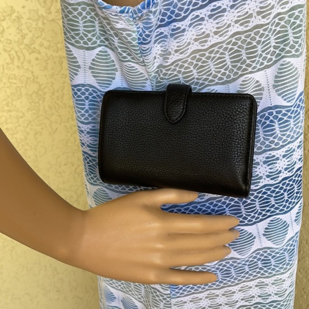 Kate Spade Leila Medium Compact Bifold Wallet Black - Picture 15 of 16